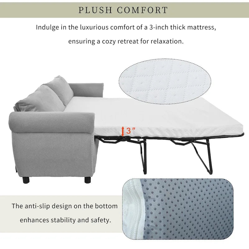 Canapé-lit convertible 80,7 avec matelas en mousse