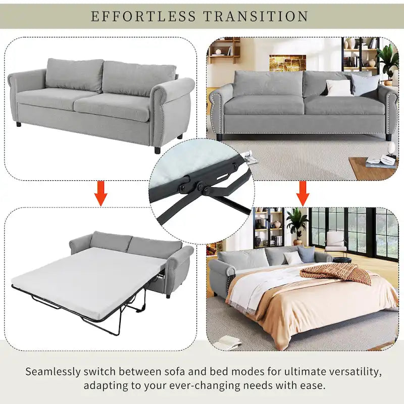 Canapé-lit convertible 80,7 avec matelas en mousse