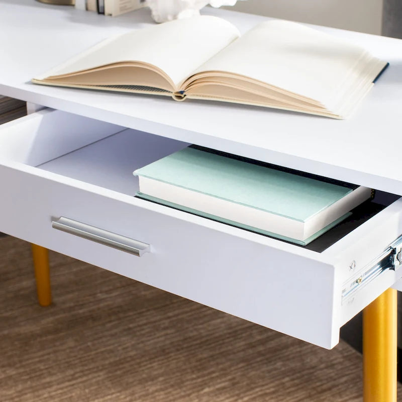 Bureau Mid-Century Moderne avec 1 tiroir et 1 étagère