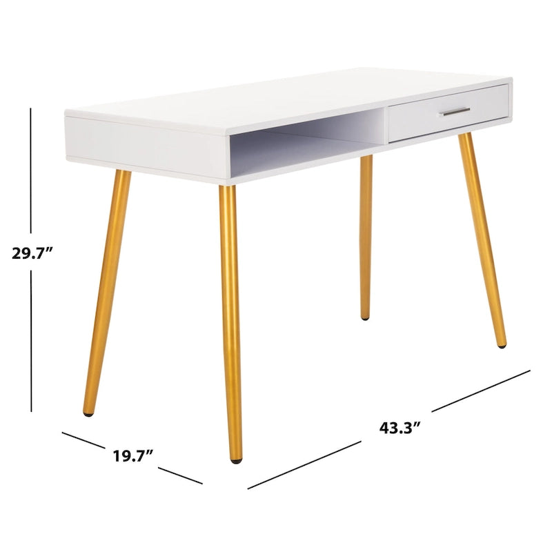 Bureau Mid-Century Moderne avec 1 tiroir et 1 étagère