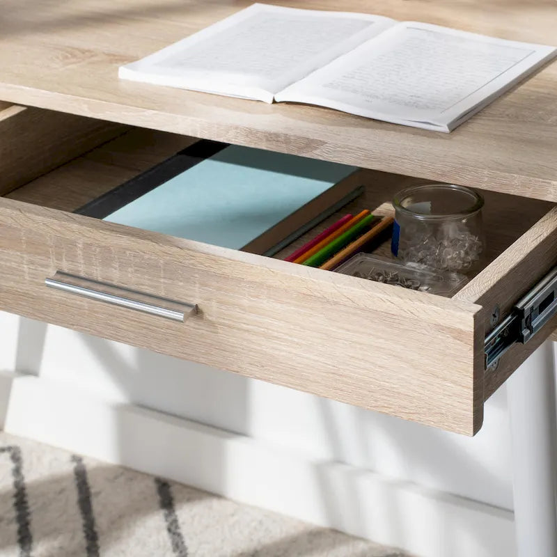 Bureau Mid-Century Moderne avec 1 tiroir et 1 étagère