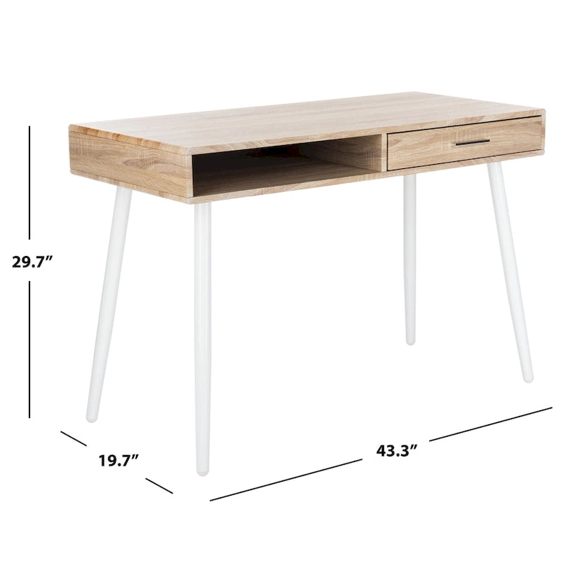 Bureau Mid-Century Moderne avec 1 tiroir et 1 étagère