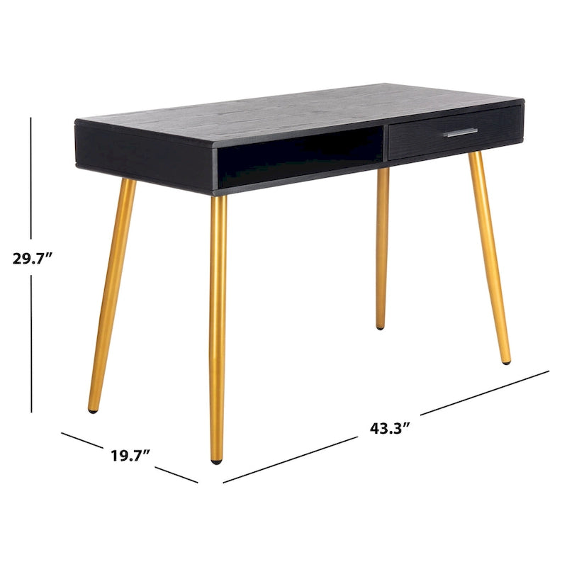 Bureau Mid-Century Moderne avec 1 tiroir et 1 étagère