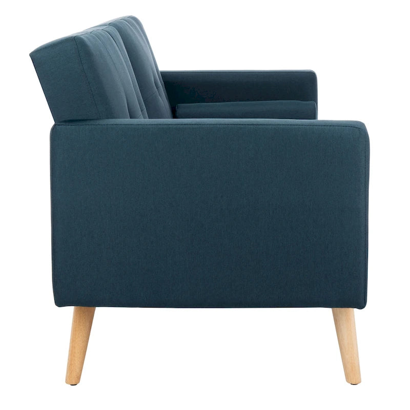 Lit Futon Pliant avec Rembourrage Capitonnée et Oreiller