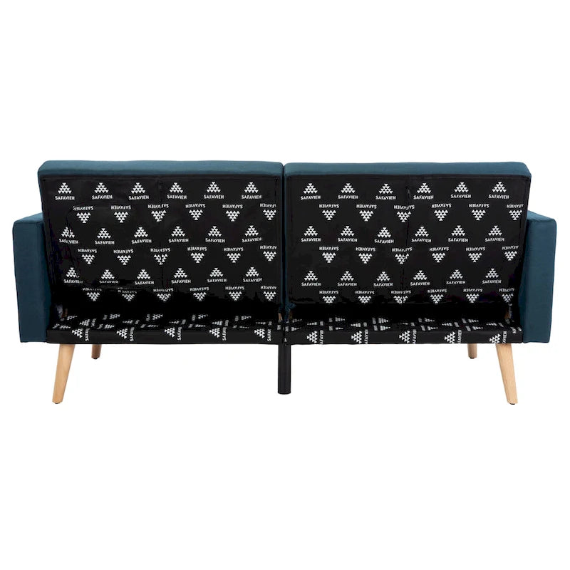 Lit Futon Pliant avec Rembourrage Capitonnée et Oreiller