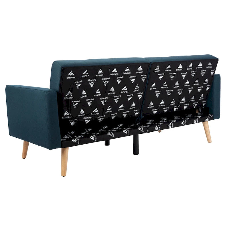 Lit Futon Pliant avec Rembourrage Capitonnée et Oreiller