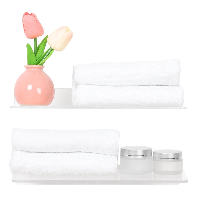 Étagères murales transparentes en acrylique pour salle de bain, chambre à coucher, salon et cuisine