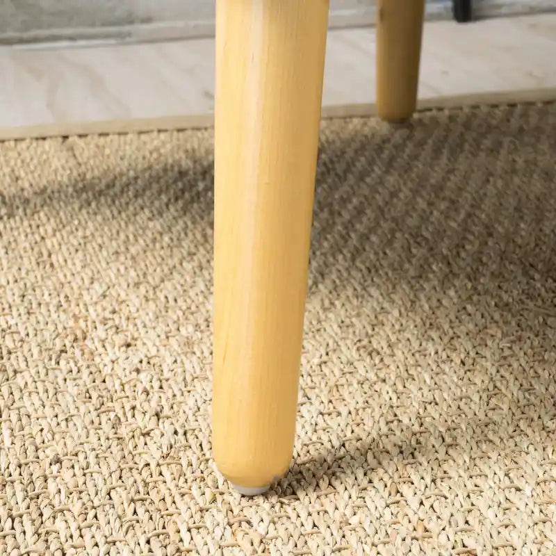 Fauteuil capitonné moderne 25 po avec pieds en bois d'hévéa pour salon