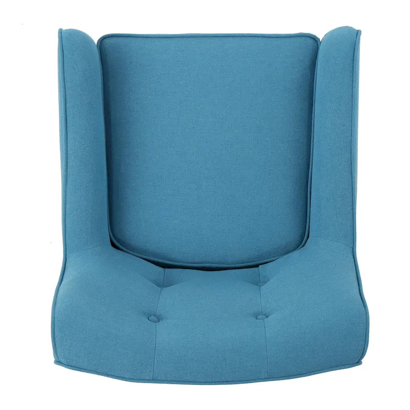 Fauteuil capitonné moderne 25 po avec pieds en bois d'hévéa pour salon