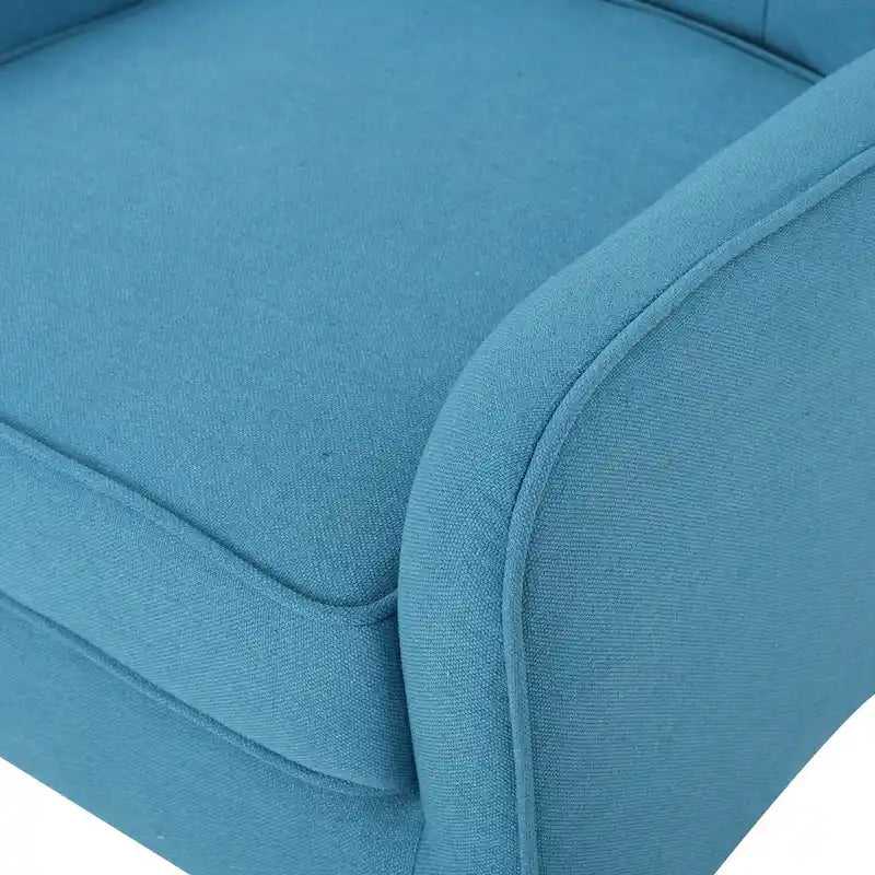 Fauteuil capitonné moderne 25 po avec pieds en bois d'hévéa pour salon