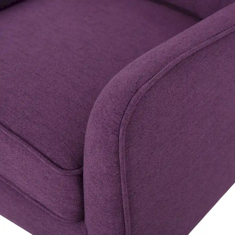 Fauteuil capitonné moderne 25 po avec pieds en bois d'hévéa pour salon