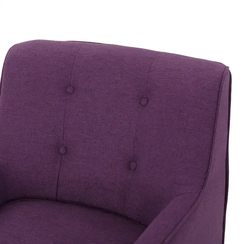 Fauteuil capitonné moderne 25 po avec pieds en bois d'hévéa pour salon
