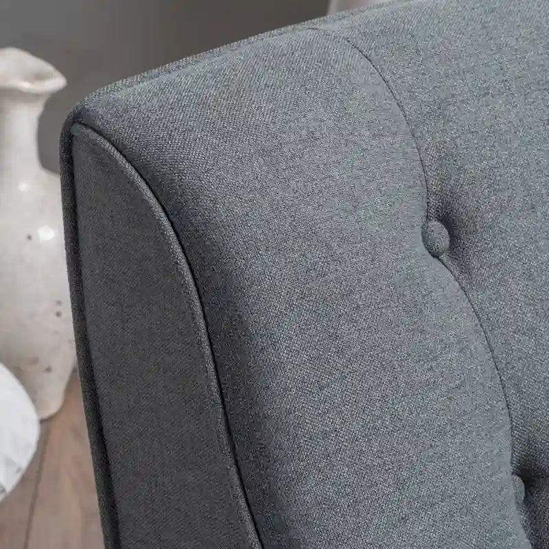 Fauteuil capitonné moderne 25 po avec pieds en bois d'hévéa pour salon