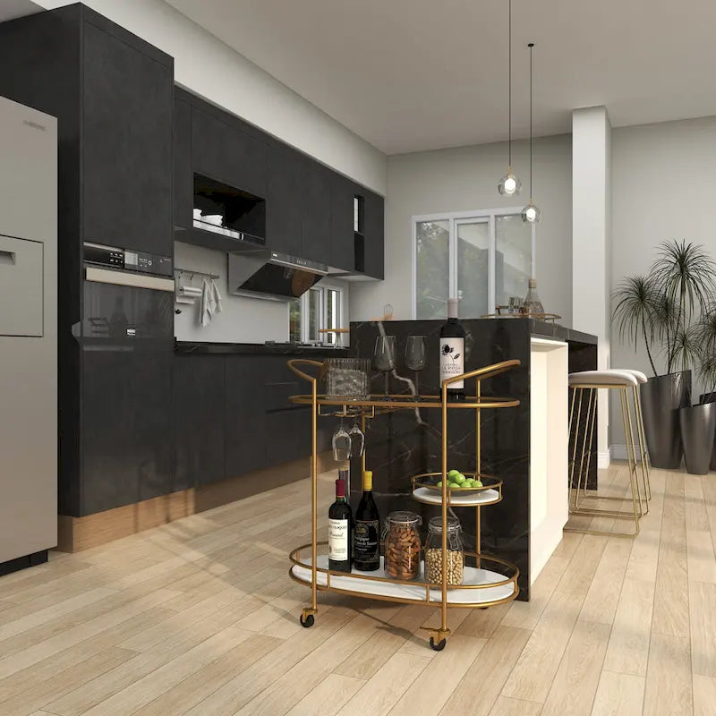 Canapé fixe avec ressorts ensachés, mousse haute densité et structure en bois dur massif