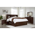 Lit huit tiroirs espresso en bois massif