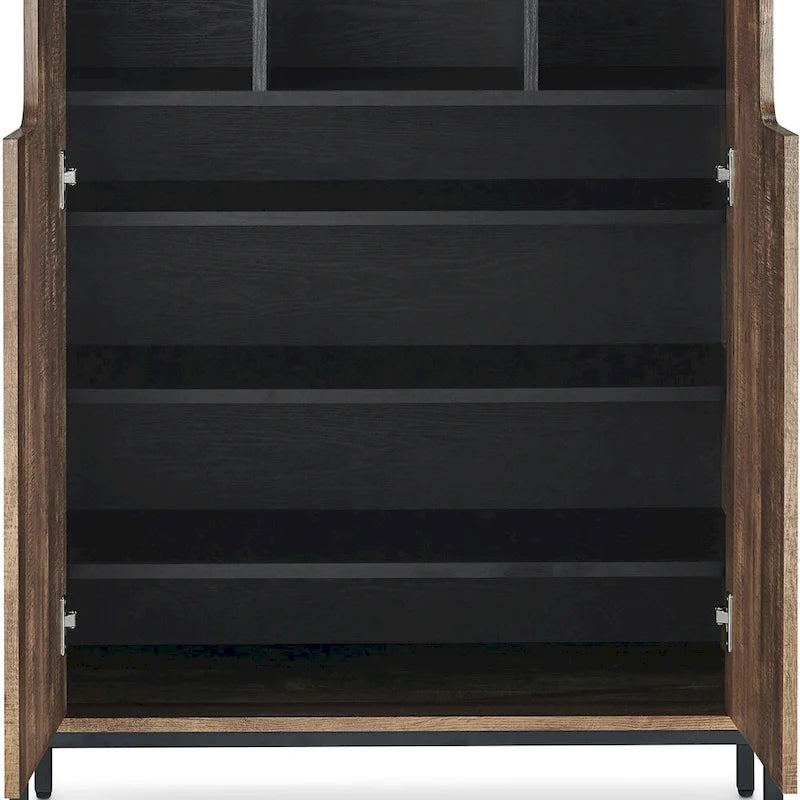 Meuble à chaussures Urban Reclaimed Oak 15 paires avec portes battantes