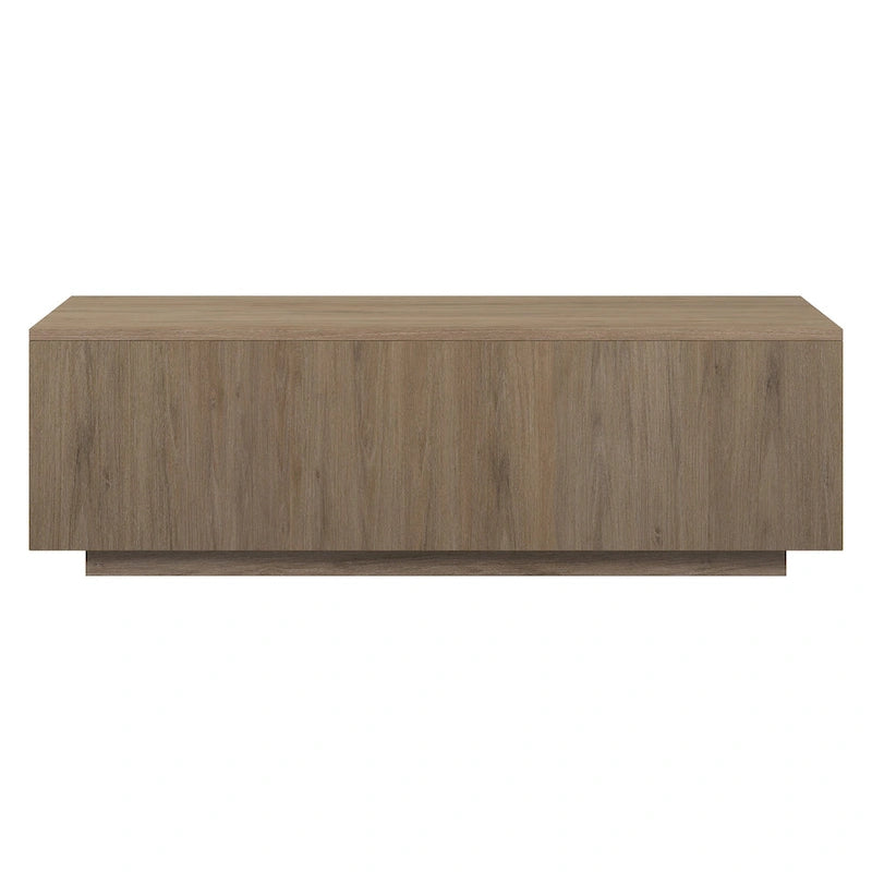 Table basse rectangulaire de 122 cm de large avec piédestal - 120,6 cm de large