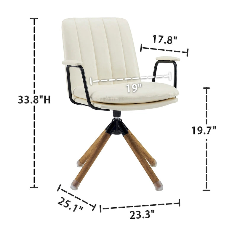 Chaises de bureau pivotantes milieu de siècle