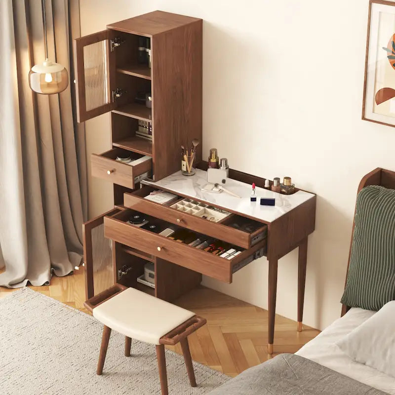 JASIWAY Modern Simple Makeup Vanity Dressing Table