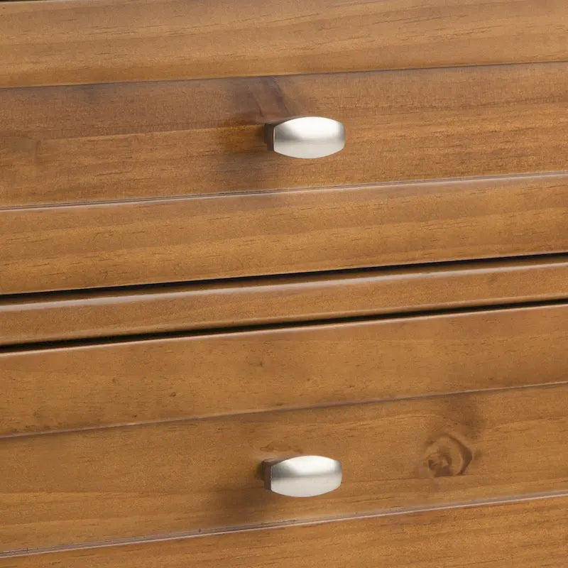 Table de chevet transitionnelle de 61 cm de large avec 2 tiroirs et une étagère ouverte