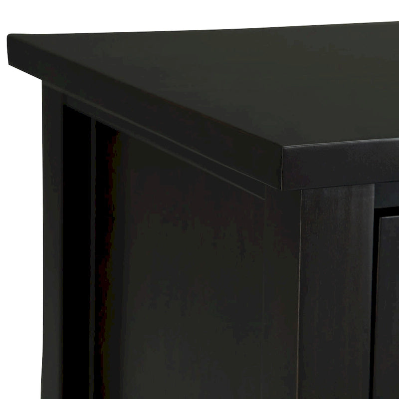 Table de chevet transitionnelle de 61 cm de large avec 2 tiroirs et une étagère ouverte