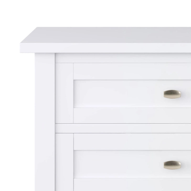 Table de chevet transitionnelle de 61 cm de large avec 2 tiroirs et une étagère ouverte