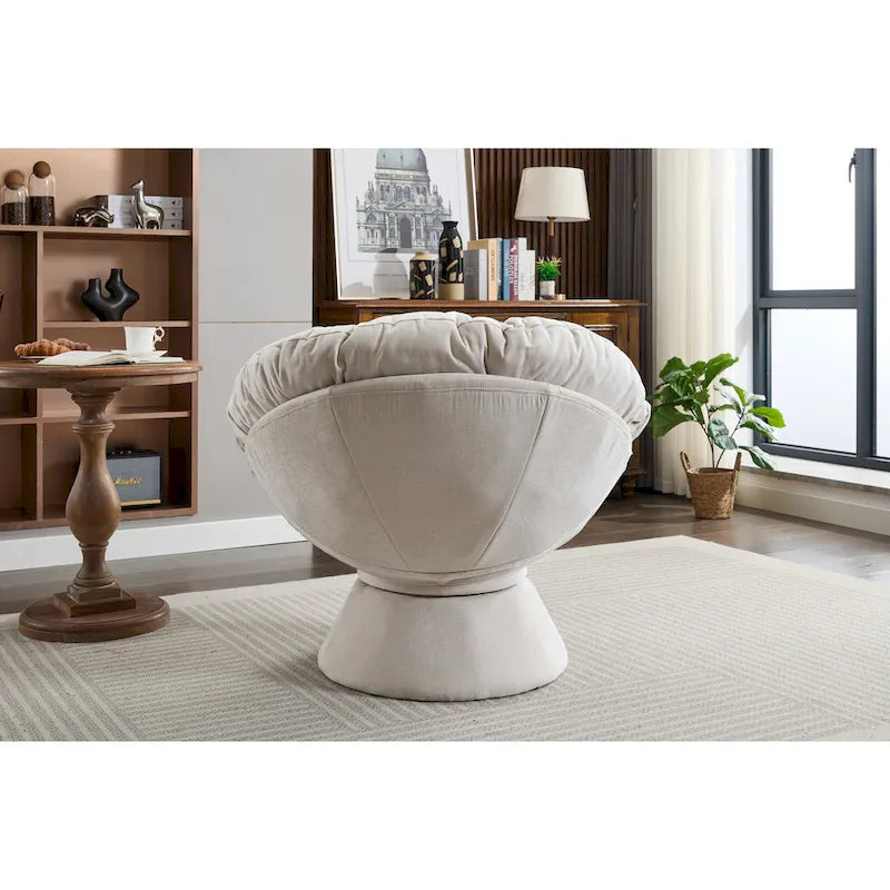 Fauteuil pivotant surdimensionné, Fauteuil pivotant à 360°, Fauteuil Papasan pour salon et chambre à coucher