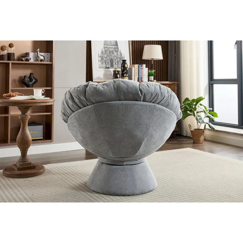 Fauteuil pivotant surdimensionné, Fauteuil pivotant à 360°, Fauteuil Papasan pour salon et chambre à coucher