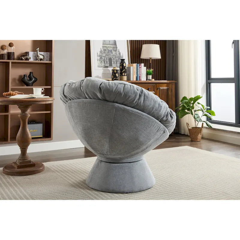 Fauteuil pivotant surdimensionné, Fauteuil pivotant à 360°, Fauteuil Papasan pour salon et chambre à coucher