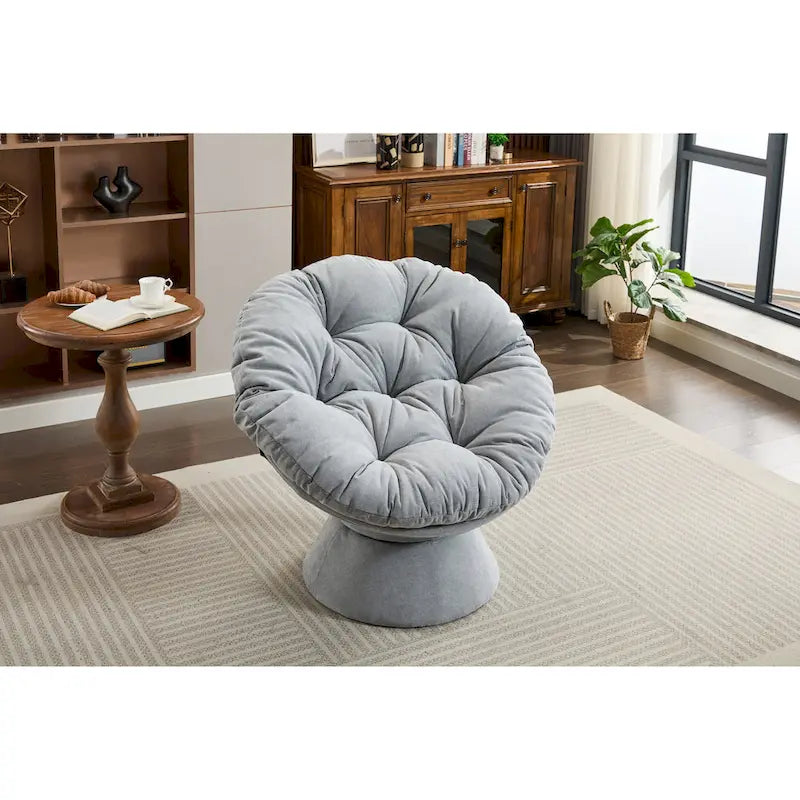 Fauteuil pivotant surdimensionné, Fauteuil pivotant à 360°, Fauteuil Papasan pour salon et chambre à coucher