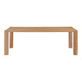 Table à manger moderne en chêne massif avec pieds modulables