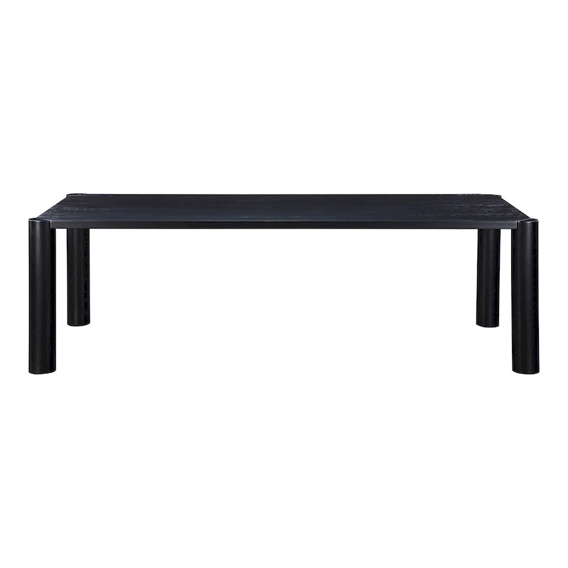 Table à manger moderne en chêne massif avec pieds modulables