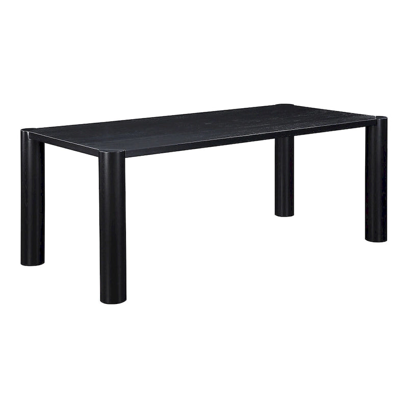 Table à manger moderne en chêne massif avec pieds modulables