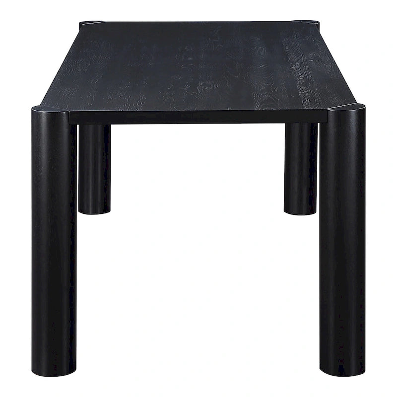 Table à manger moderne en chêne massif avec pieds modulables