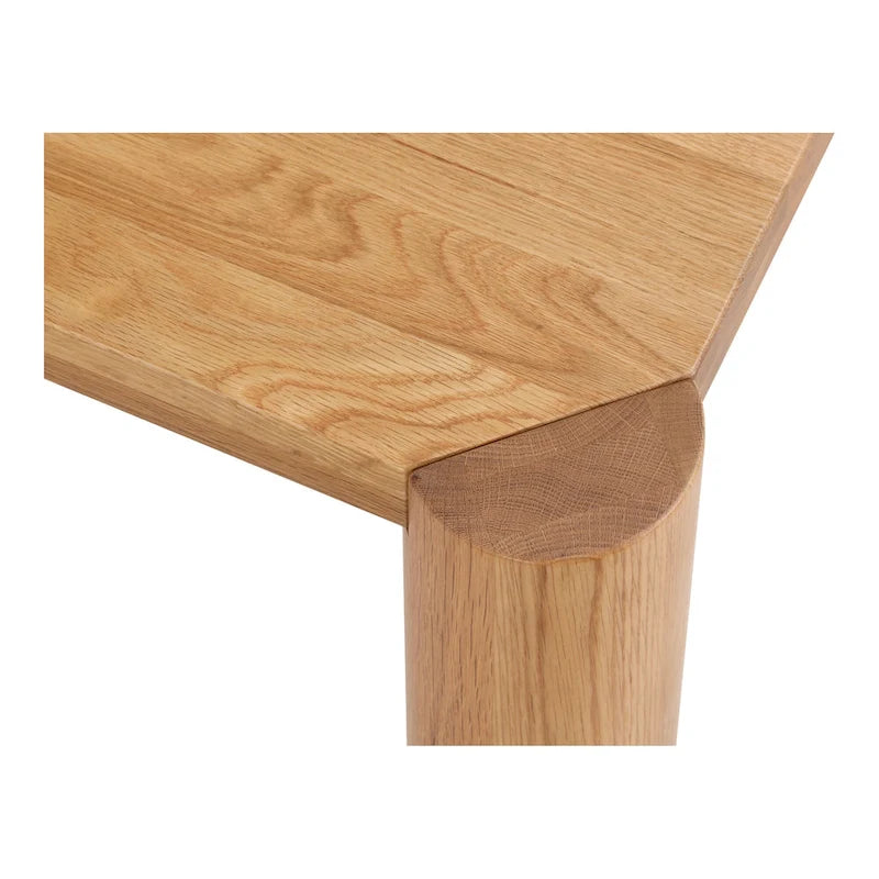 Table à manger moderne en chêne massif avec pieds modulables