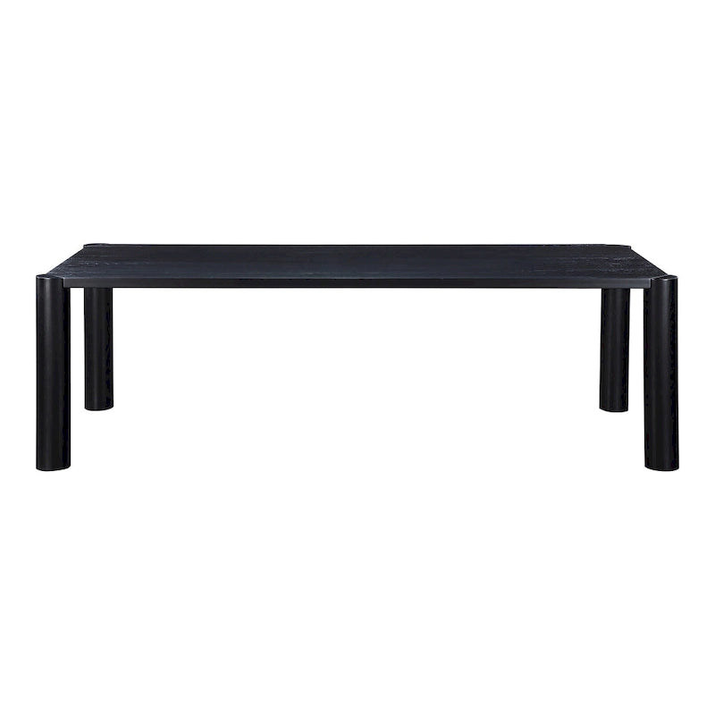Table à manger moderne en chêne massif avec pieds modulables