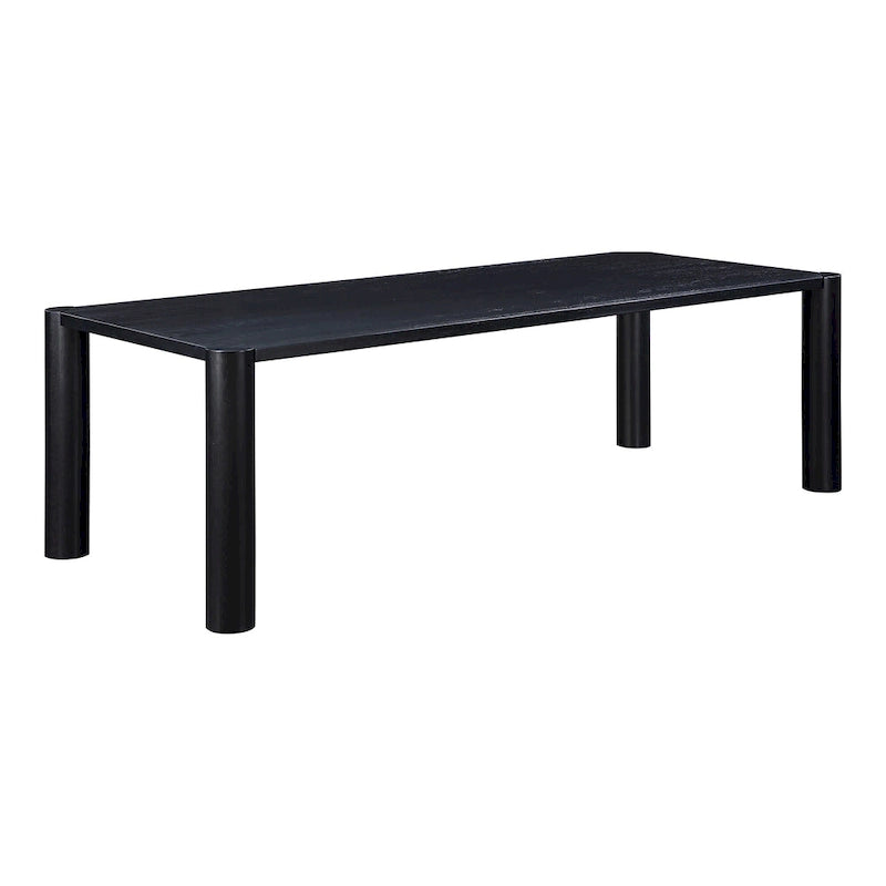Table à manger moderne en chêne massif avec pieds modulables