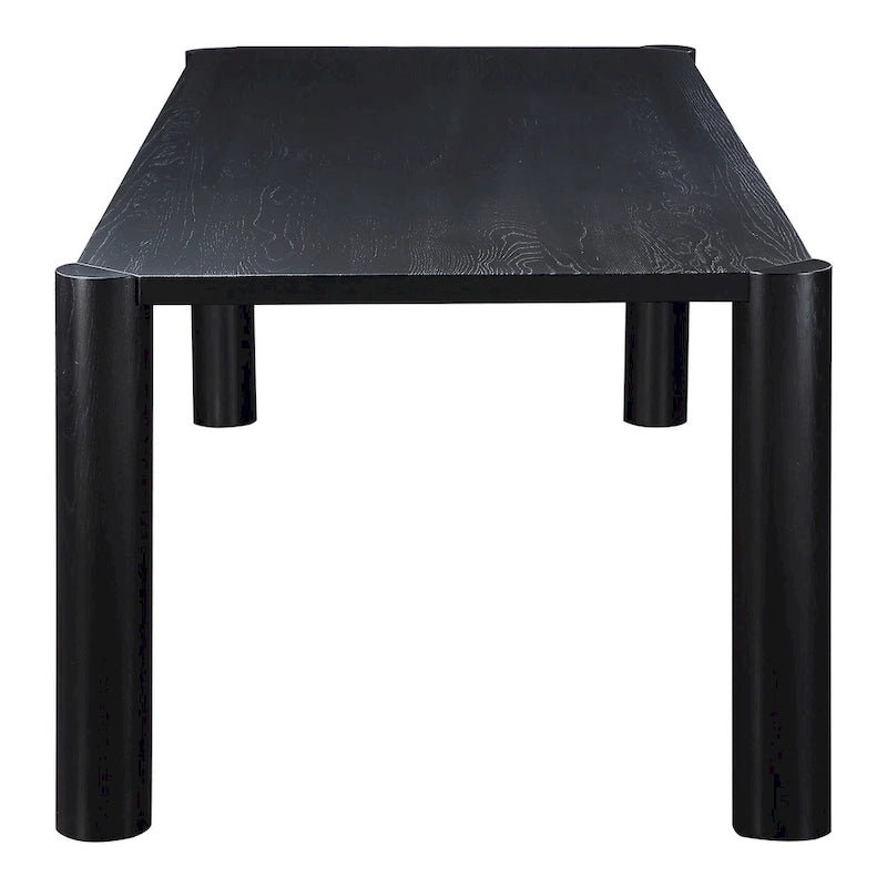 Table à manger moderne en chêne massif avec pieds modulables