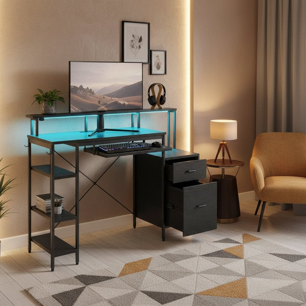 Computer Desk 65 with File Drawer
