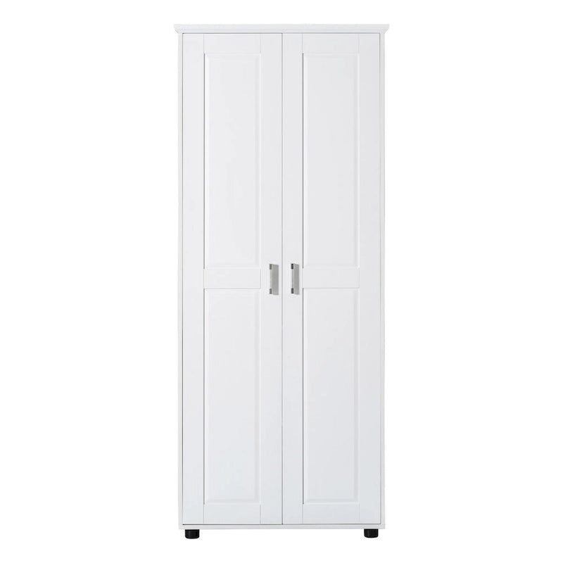 Meuble de rangement 2 portes pour salle de bain, bureau, étagère réglable