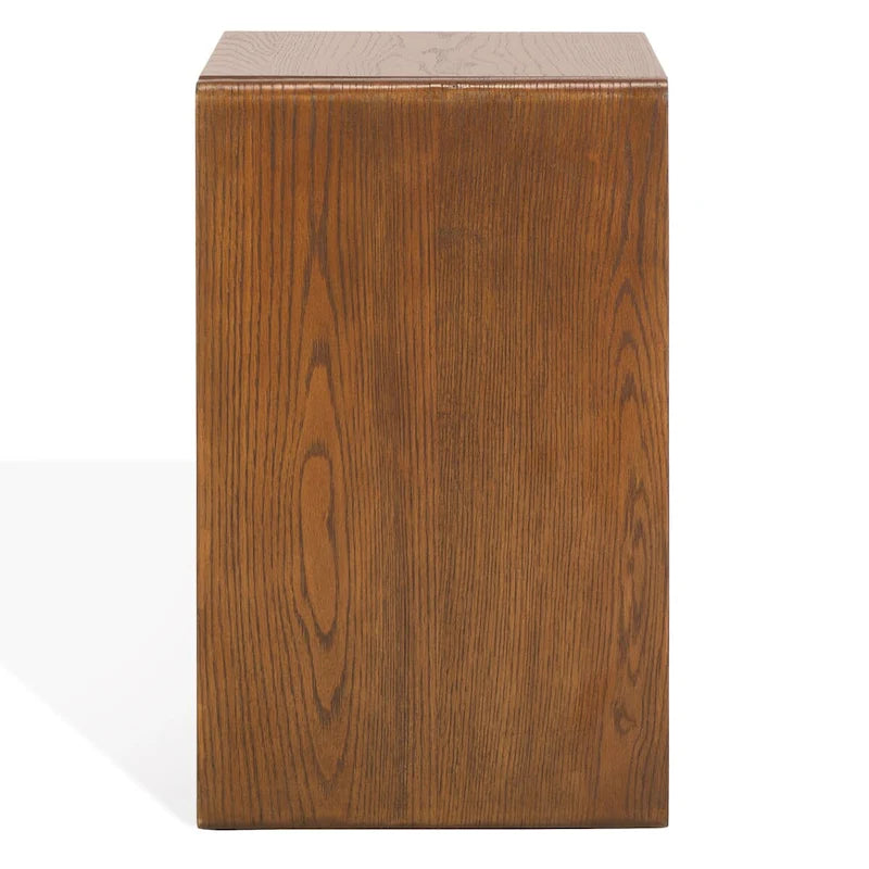 Table d'appoint en forme de C en placage de chêne