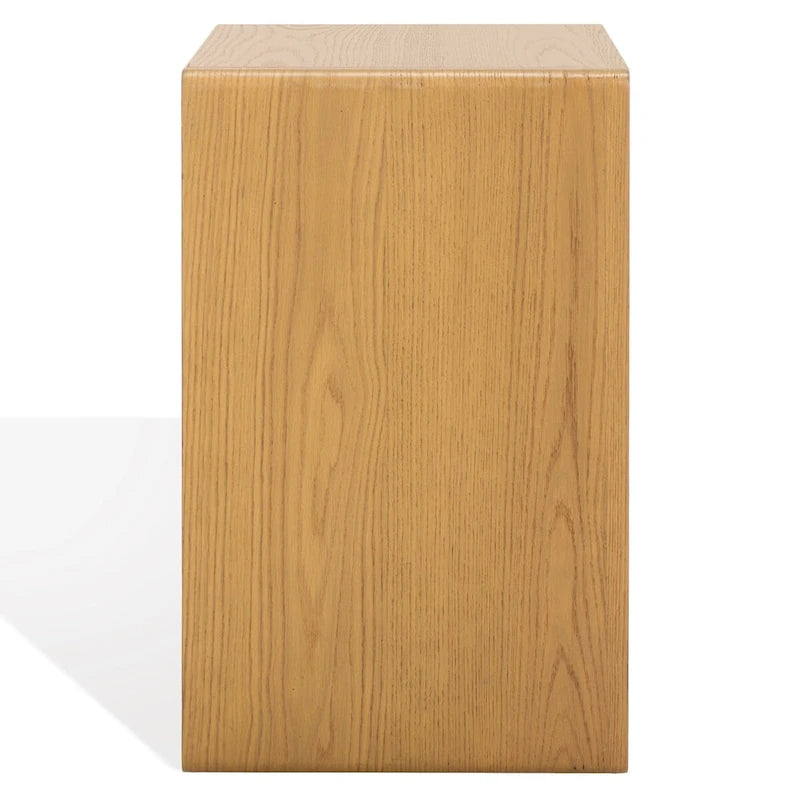 Table d'appoint en forme de C en placage de chêne