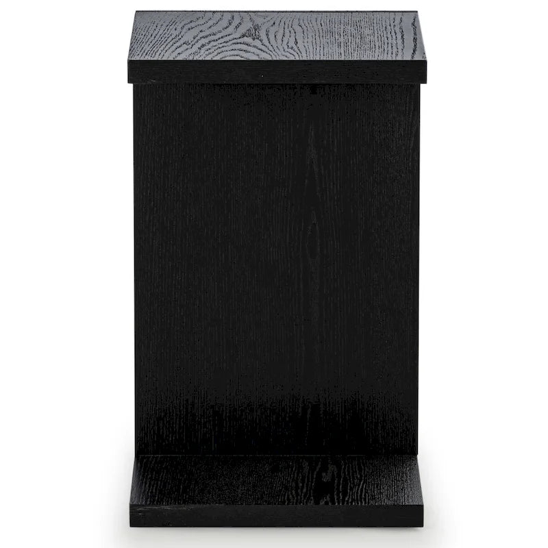 Table d'appoint en forme de C en placage de chêne