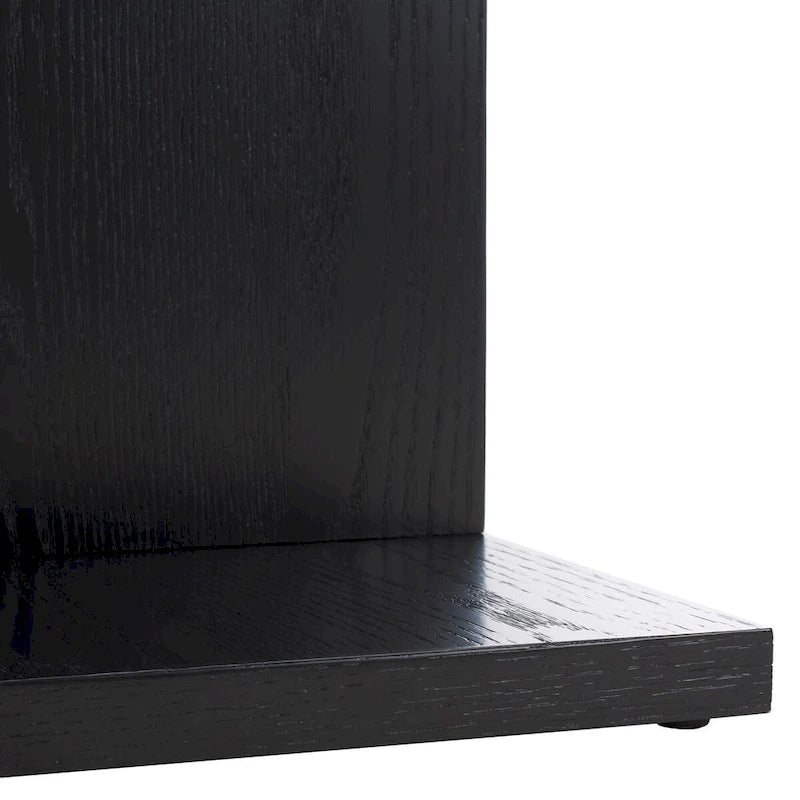 Table d'appoint en forme de C en placage de chêne